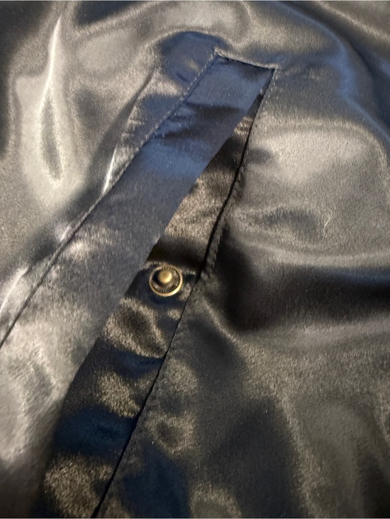 Harley-Davidson Women\'s Satin Bomber Jacket Rose Gold Black Embroidered Size L